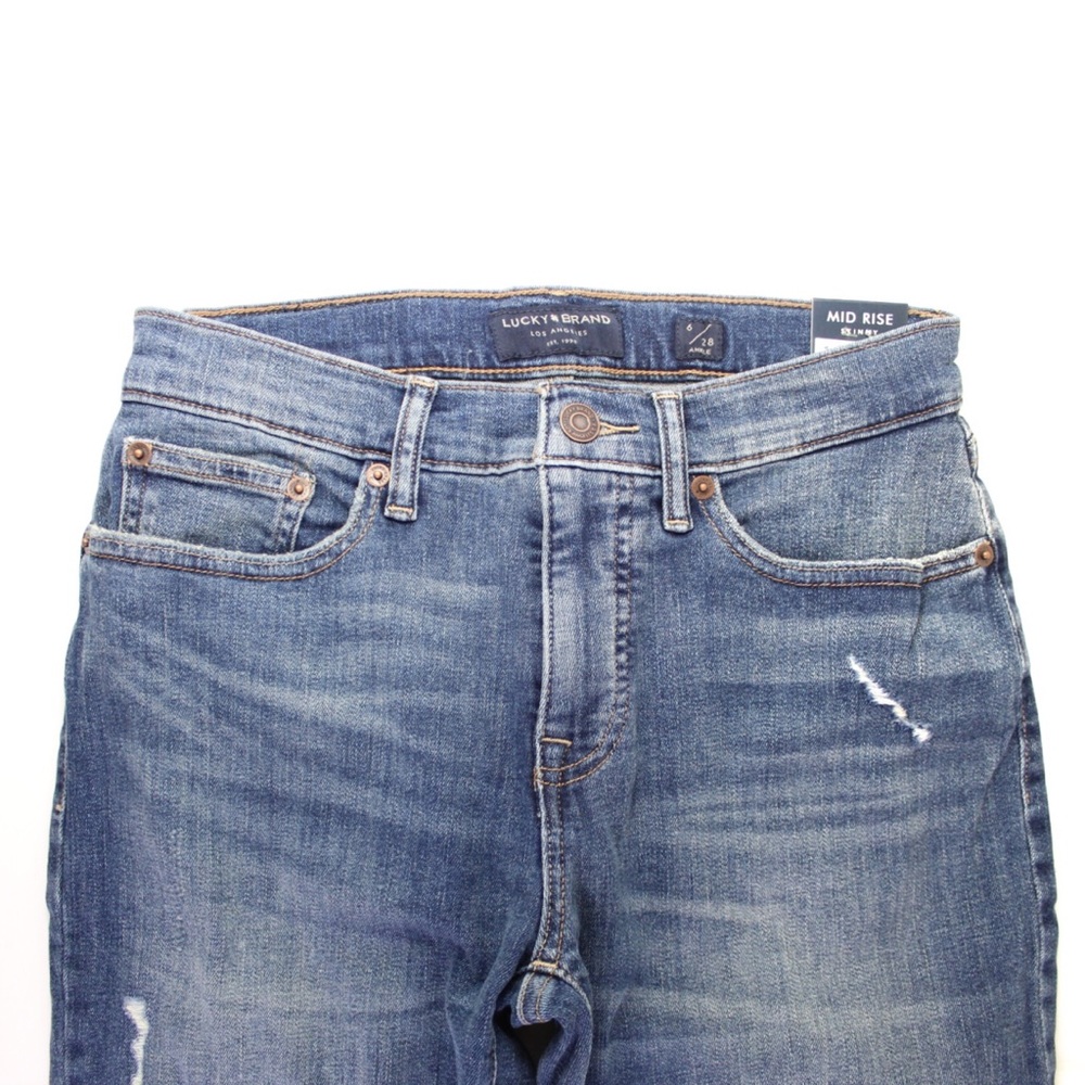 Lucky Brand NWT Ava Destroyed Midrise Skinny with Raw Hems 6/28 - Picture 4 of 12